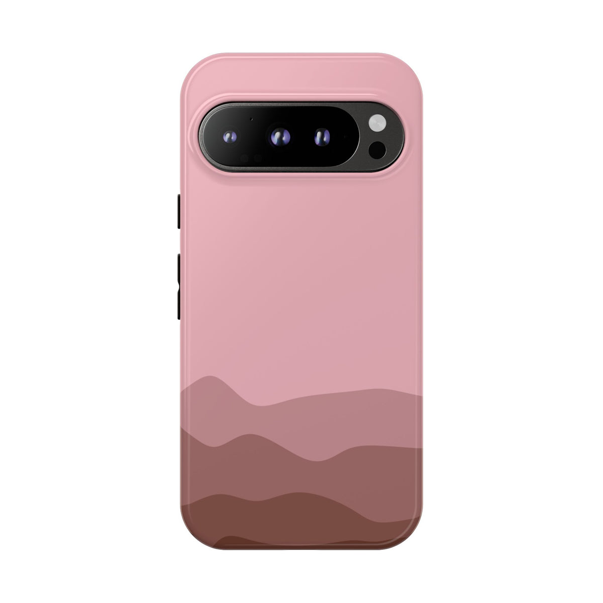 Pink Abstract Waves Protective Phone Case - Pink Phone Case - Google Pixel 9 Pro / Glossy