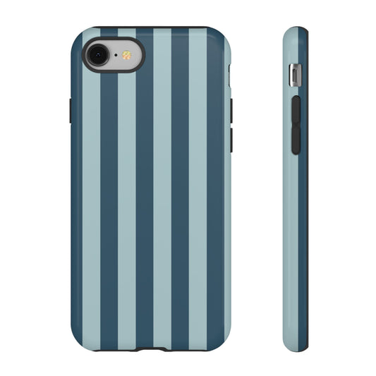 Blue Stripe Pattern Phone Case - Blue Phone Case - iPhone 8 / Glossy