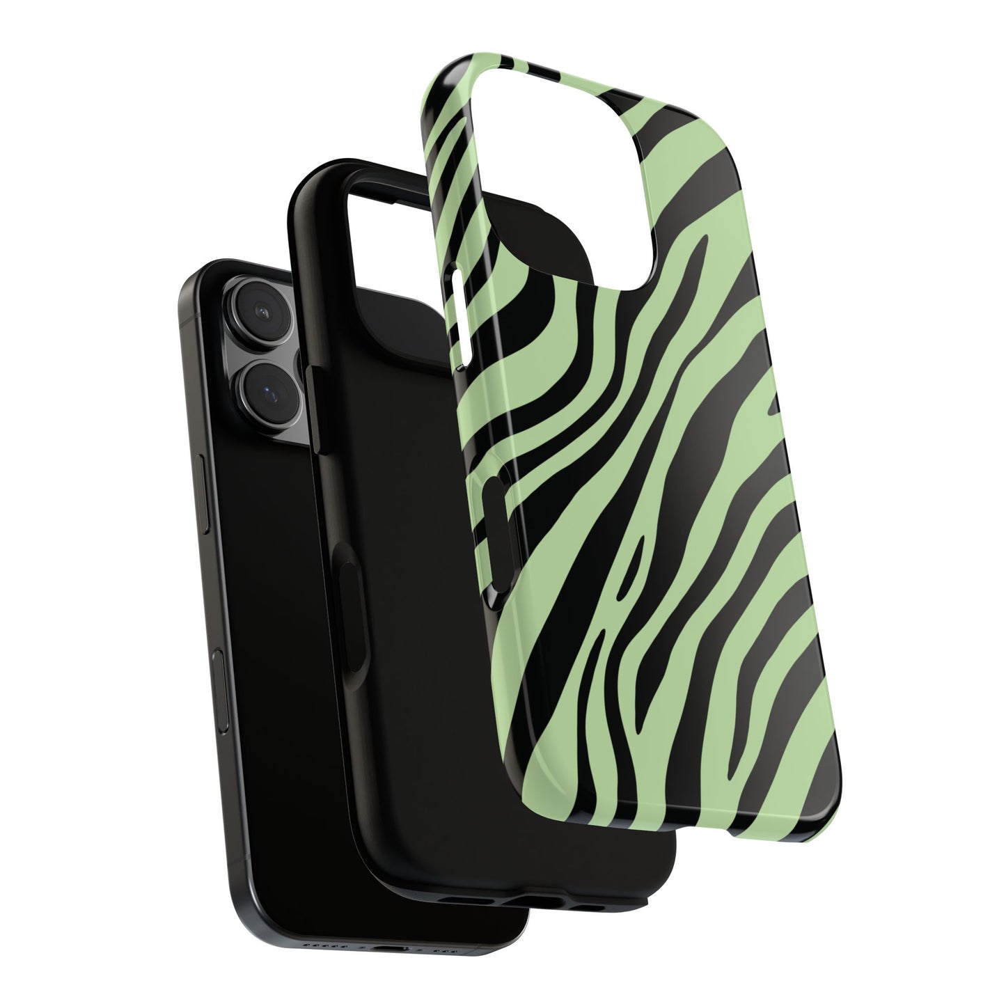 Modern Mint Zebra Print Phone Case