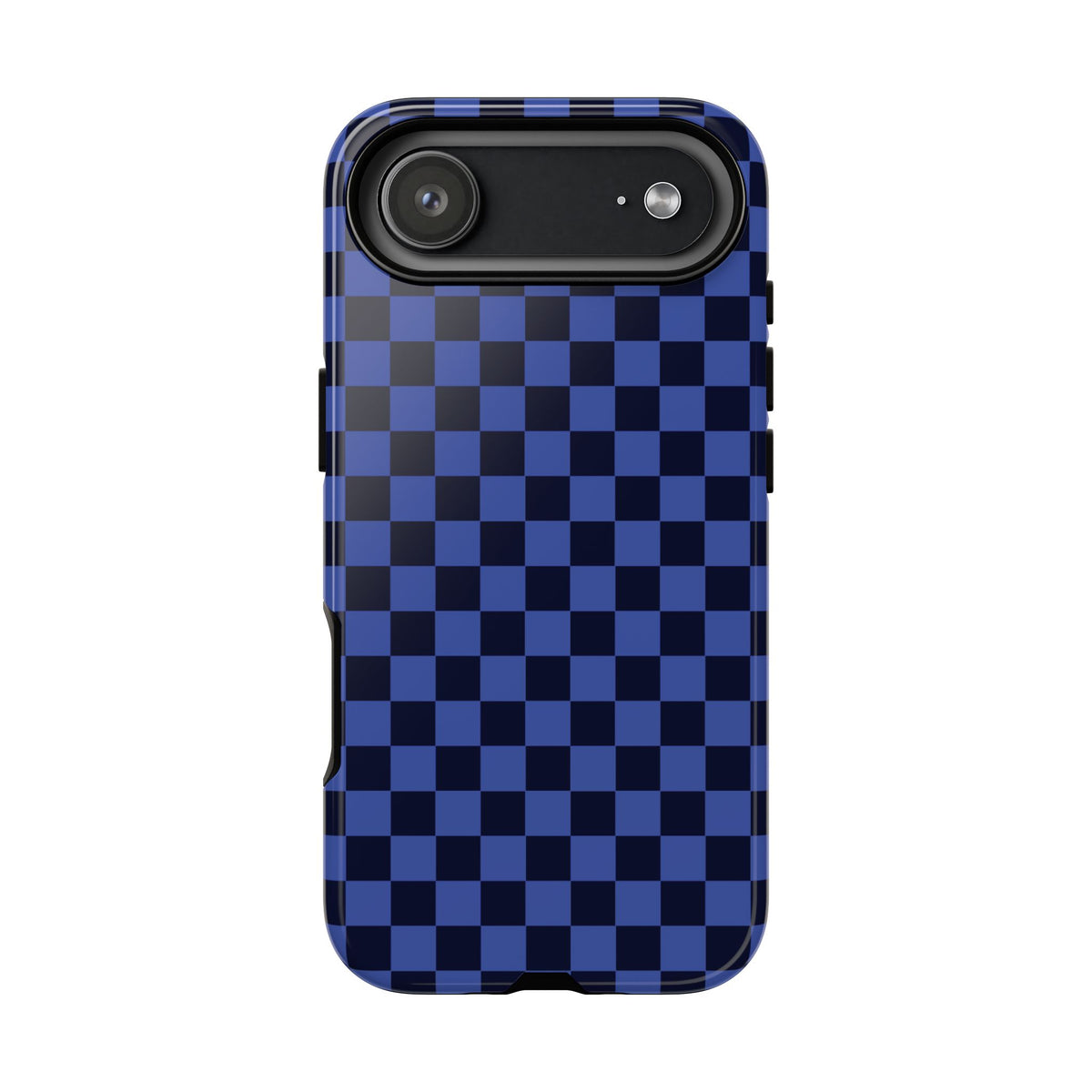 Bold Blue Small Checked Pattern Phone Case - Blue Phone Case - iPhone 17 Air / Glossy