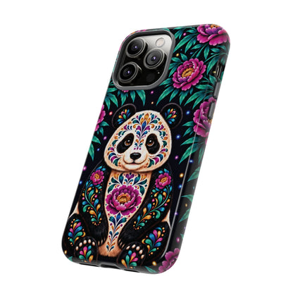 Cute Purple and Teal Calavera Panda Phone Case - Multicolor Phone Case