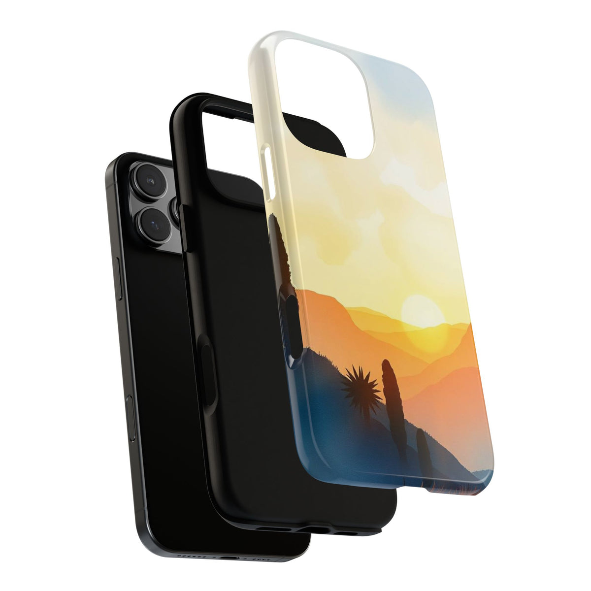 Watercolour Sunset Design Phone Case - Multicolor Phone Case