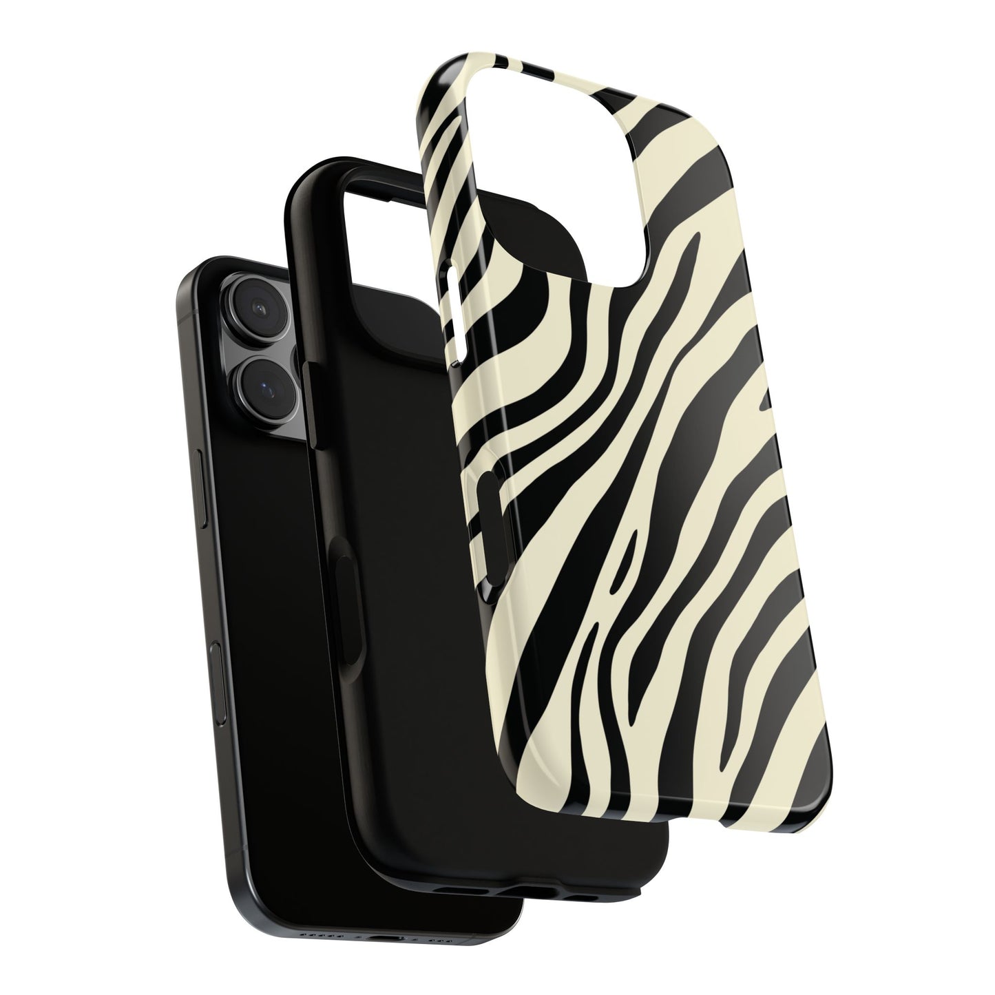 Modern Neutral Zebra Print Phone Case