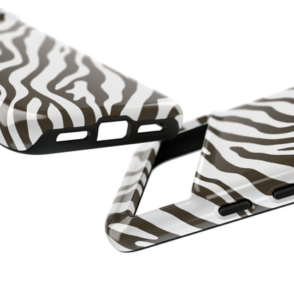 Stylish Mocha Zebra Print Phone Case