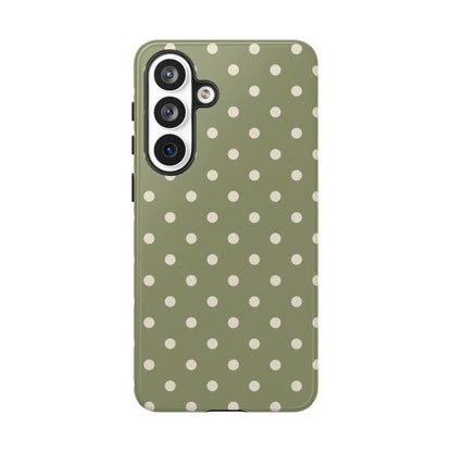 Green & White Dot Pattern Phone Case