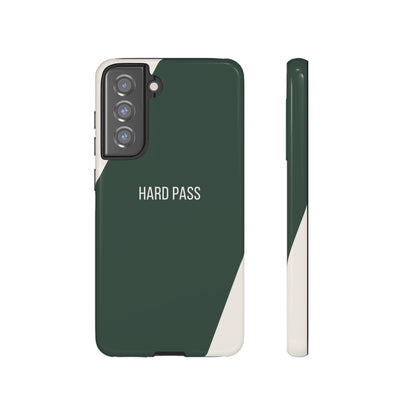 Samsung Galaxy S21 FE / Glossy Phone Case - Sassy Statement Case ’Hard Pass’ in Green & White