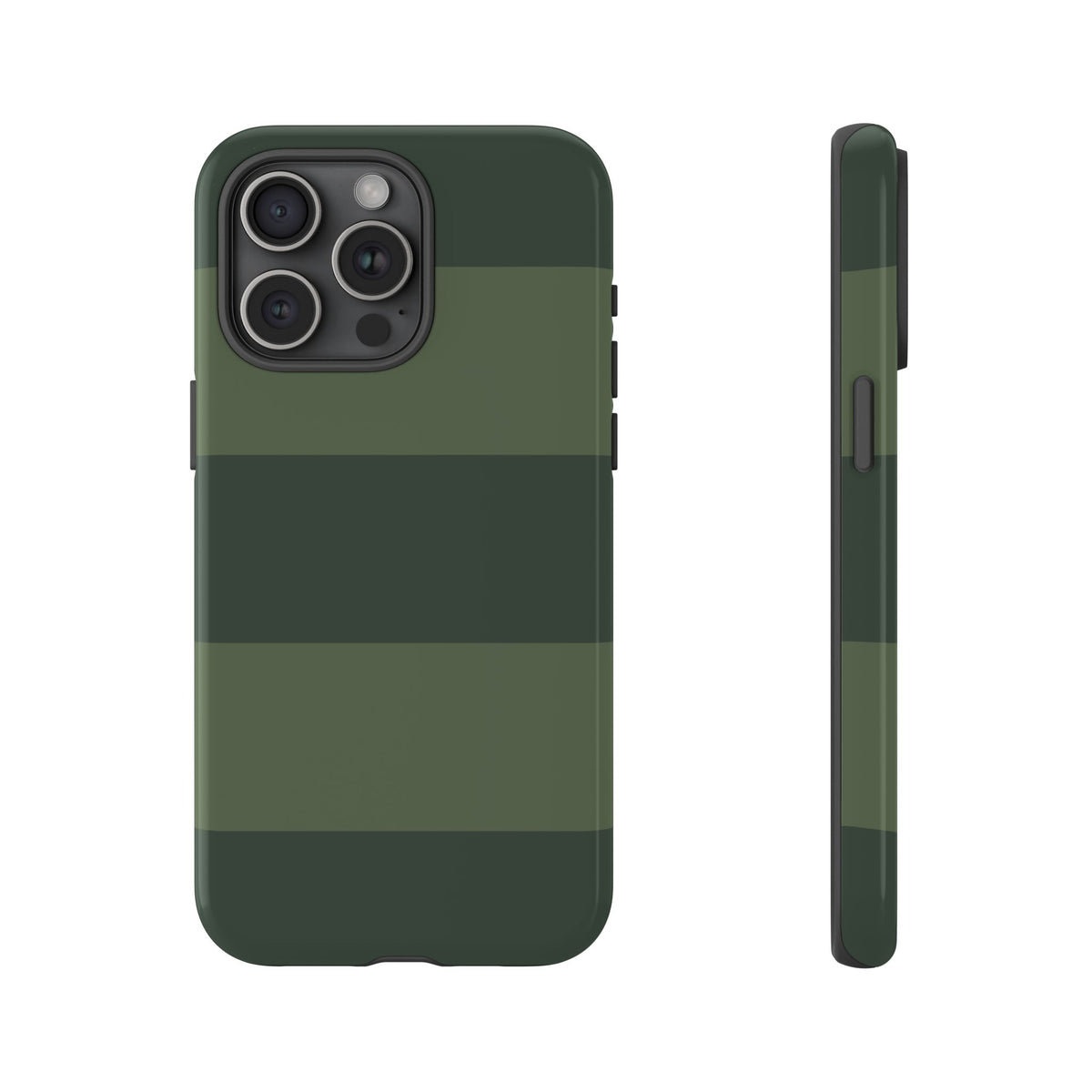 Green Horizontal Stripe Pattern Phone Case - Green Phone Case - iPhone 15 Pro Max / Glossy