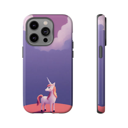 iPhone 14 Pro / Glossy Phone Case - Cute Unicorn & Cloud Design Phone Case