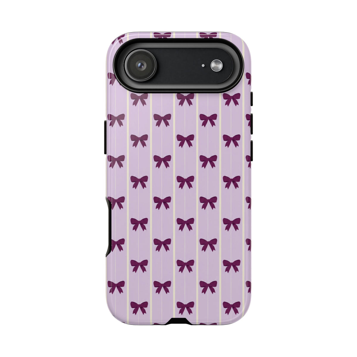 Retro Plum Purple Bow Pattern Phone Case