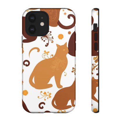 Abstract Cat Pattern Phone Case - Multicolor Phone Case - iPhone 12 / Glossy