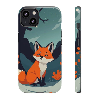 iPhone 13 / Glossy Phone Case - Cute Fox Design Phone Case