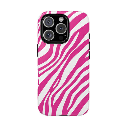 Modern Hot Pink Zebra Print Phone Case