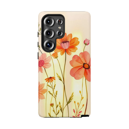 Samsung Galaxy S25 Ultra / Glossy Phone Case - Watercolour Bunch of Wildflowers Design Phone Case