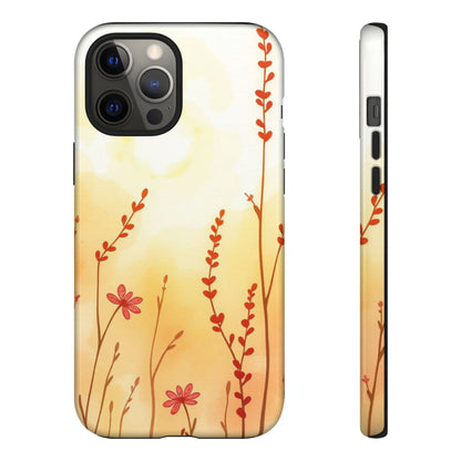 Boho Chic Watercolour Wildflower Dusk Pattern Phone Case - Multicolor Phone Case - iPhone 12 Pro Max / Glossy