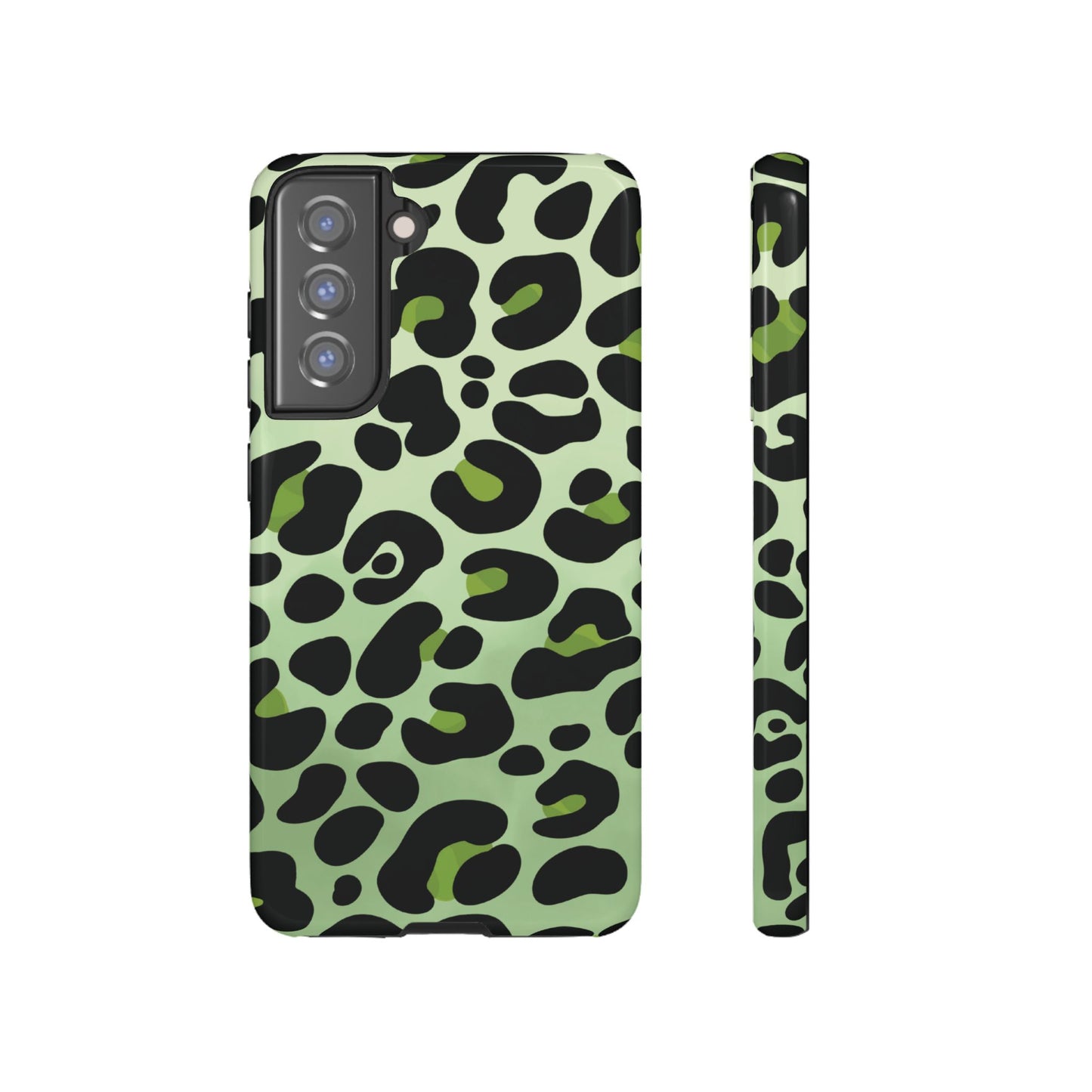 Chic Sage Leopard Print Phone Case