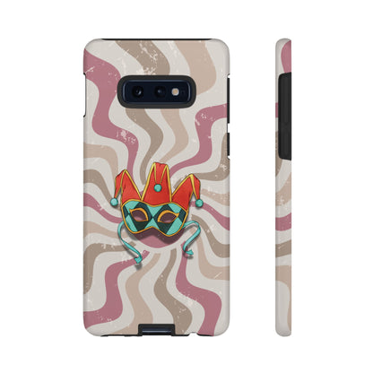 Venetian Jester Mask – Pink Retro Soft Revival Phone Case - Pink Phone Case