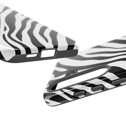 Modern Monochrome Zebra Print Phone Case