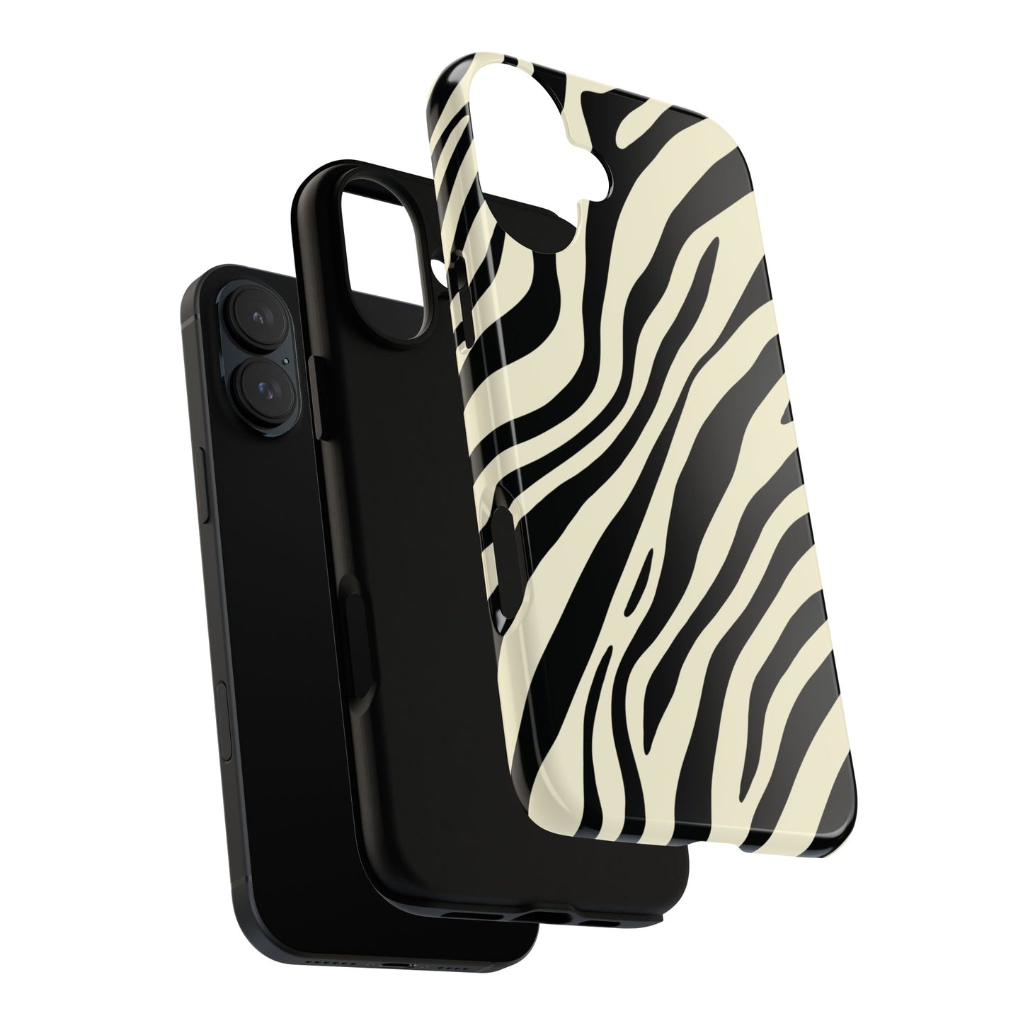 Modern Neutral Zebra Print Phone Case