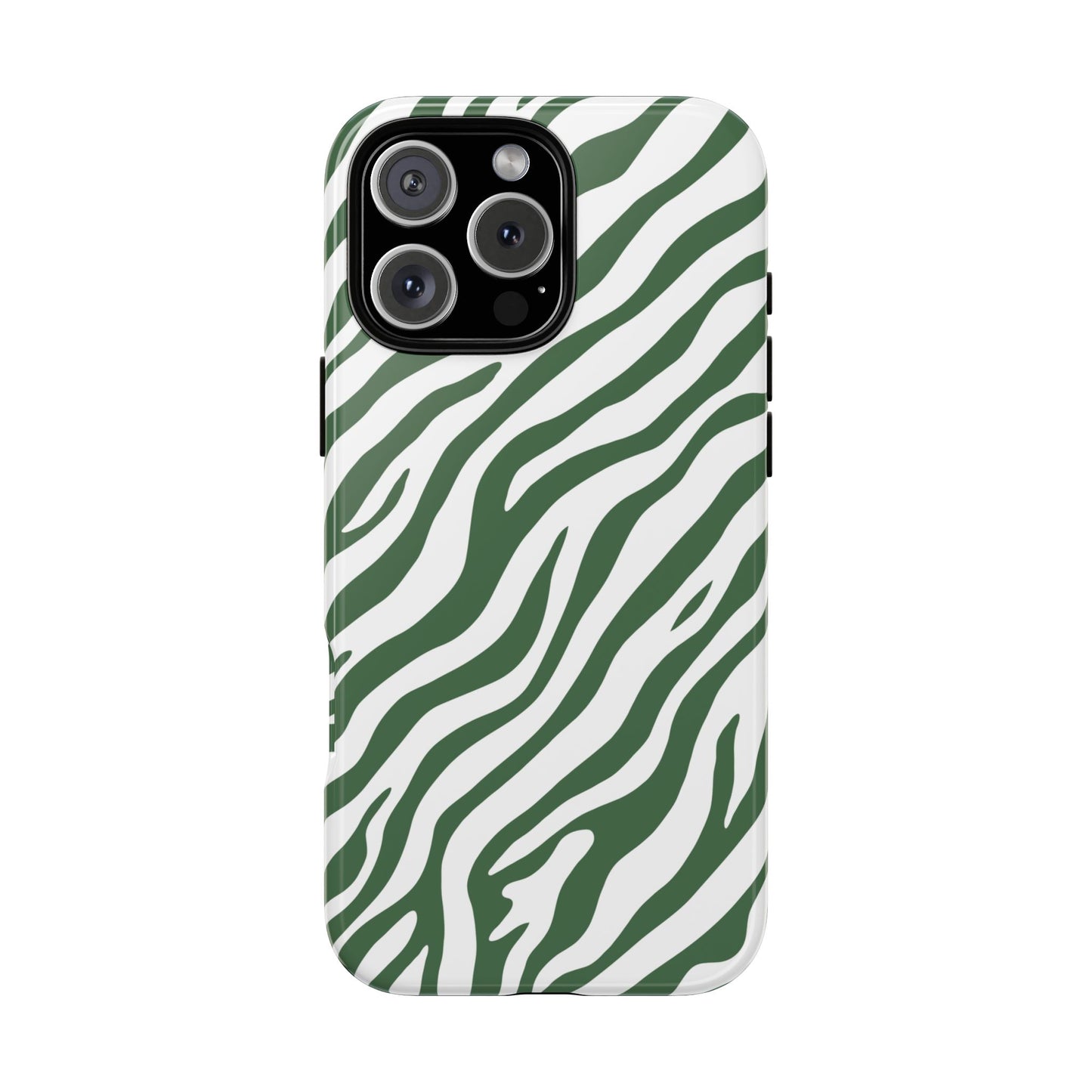 Stylish Sage Zebra Print Phone Case