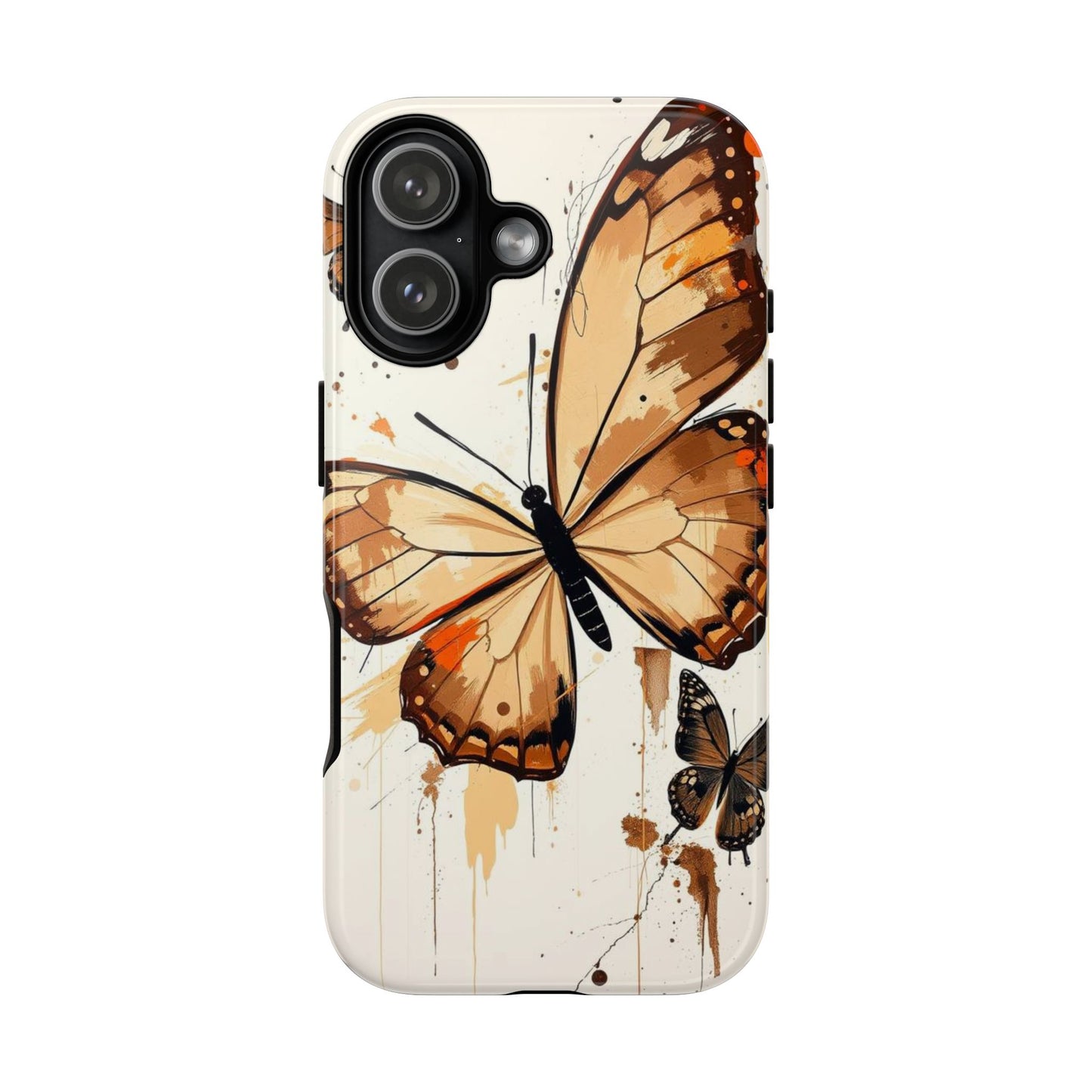 iPhone 17 / Glossy Phone Case - Acrylic Style Butterflies Design Phone Case