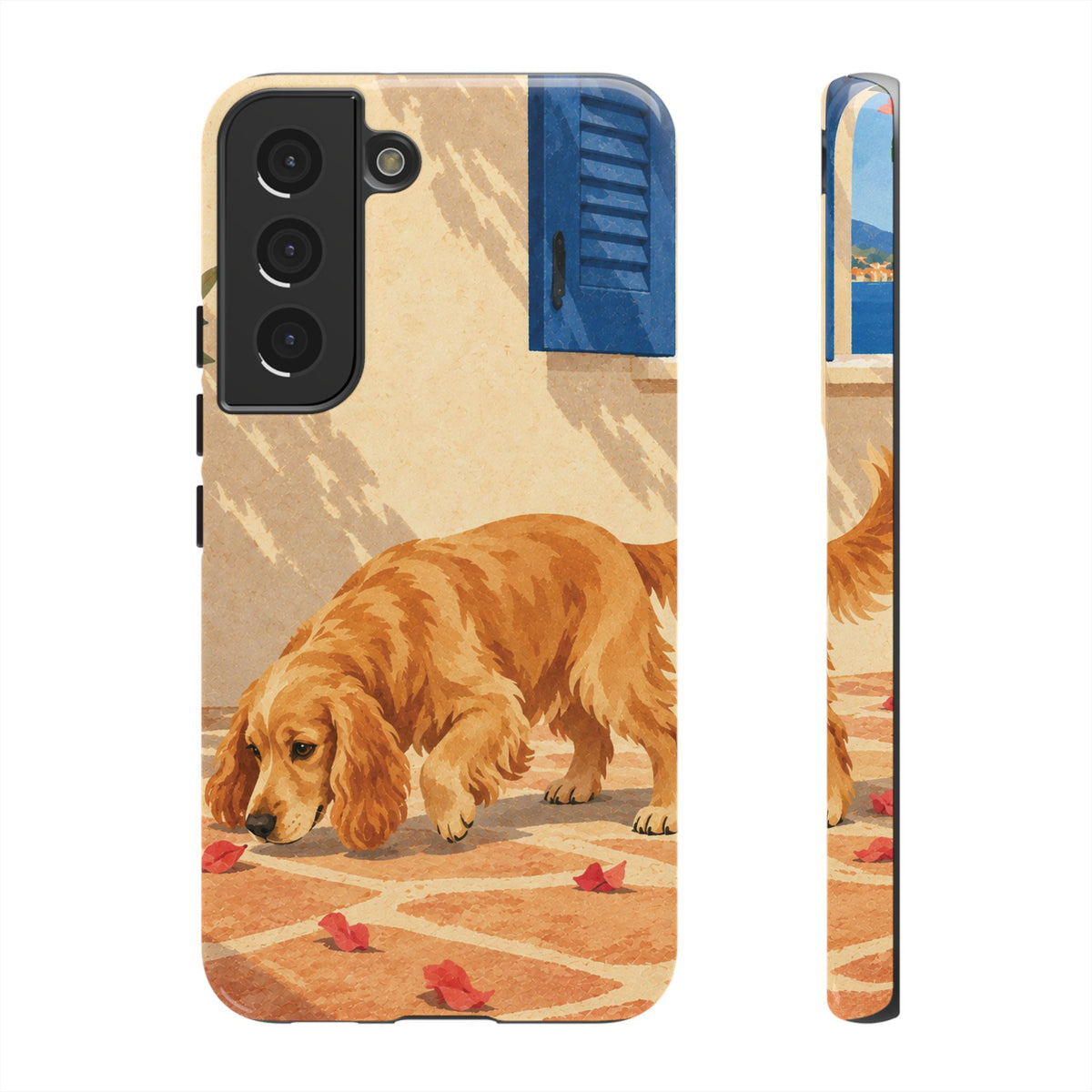Cocker Spaniel Scent Trail Phone Case - Multicolor Phone Case - Samsung Galaxy S22 / Glossy