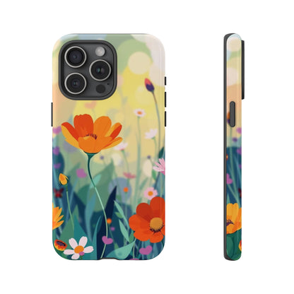 iPhone 15 Pro Max / Glossy Phone Case - Pop Art Style Wildflower Design Phone Case