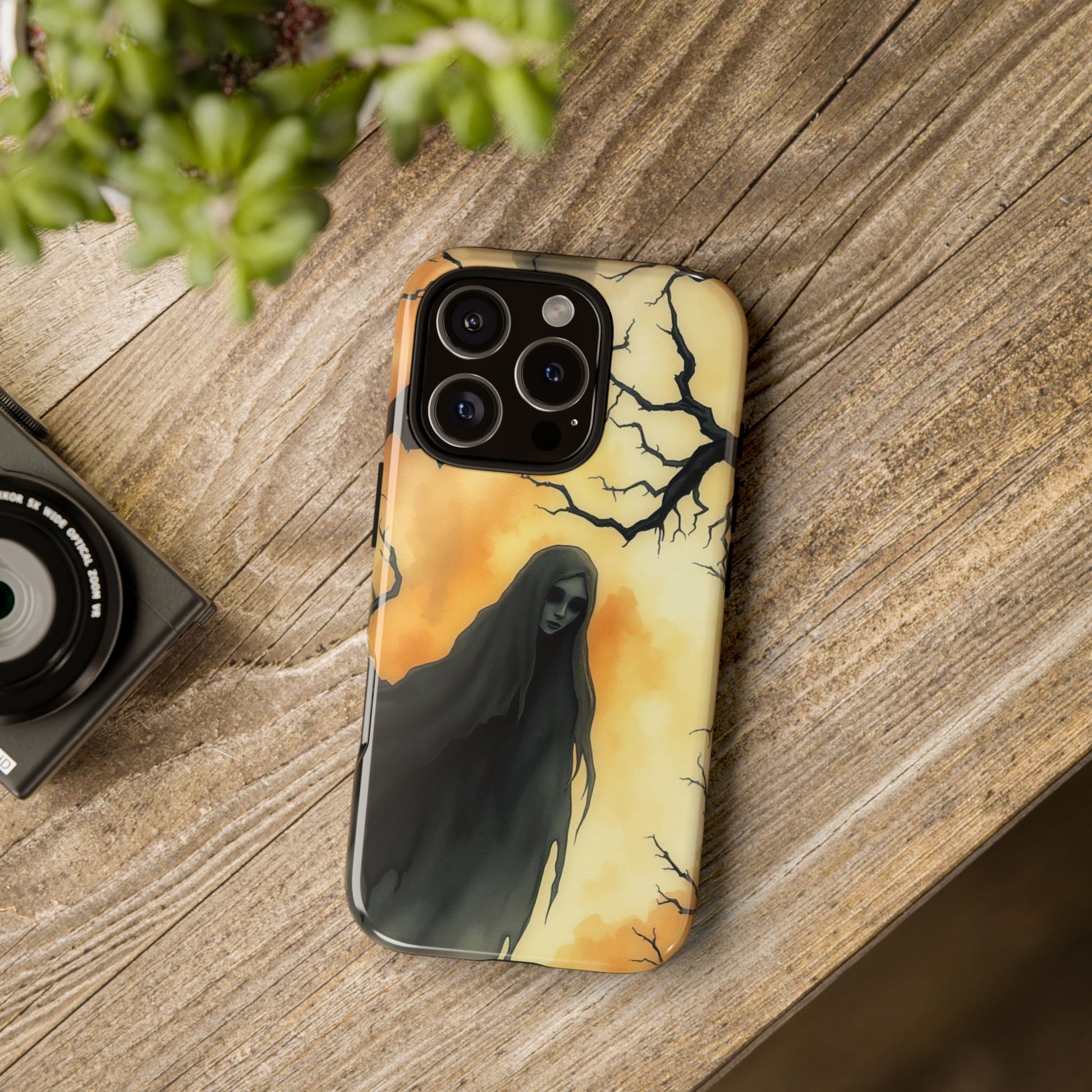 Phone Case - Watercolour Gothic Deathly Woman Phone Case