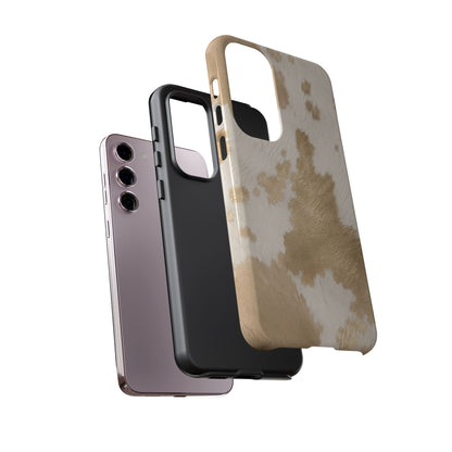 Elegant Champagne Cow Print Phone Case