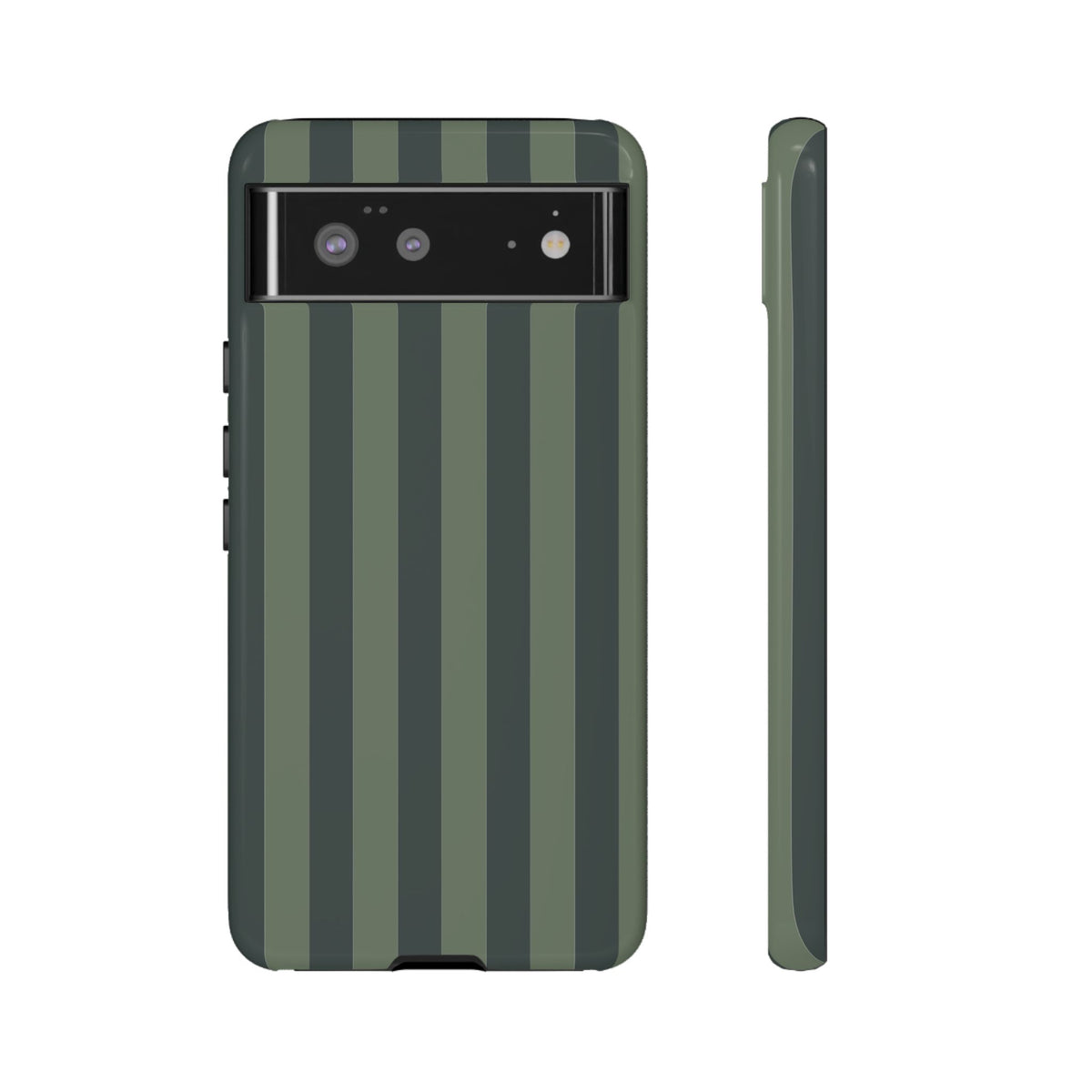 Dark Green Stripe Pattern Phone Case - Green Phone Case - Google Pixel 6 / Glossy
