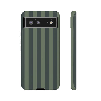Dark Green Stripe Pattern Phone Case - Green Phone Case - Google Pixel 6 / Glossy