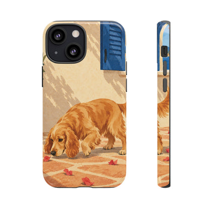 Cocker Spaniel Scent Trail Phone Case - Multicolor Phone Case - iPhone 13 Mini / Glossy