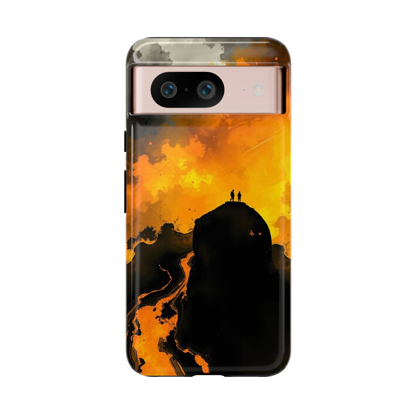 Google Pixel 8 / Glossy Phone Case - Gothic Watercolour Scene Phone Case