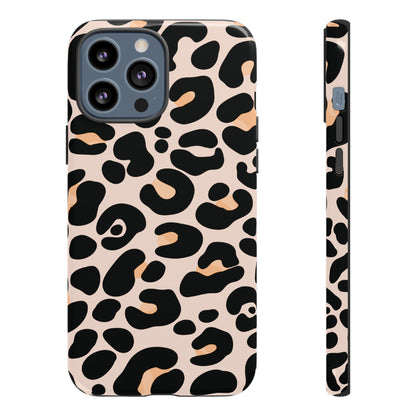 Elegant Peach Leopard Print Phone Case