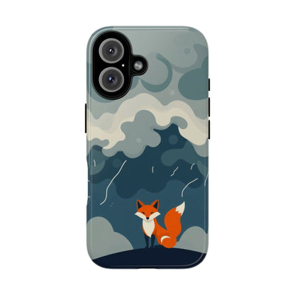 iPhone 16 / Glossy Phone Case - Stormy Fox Design Phone Case