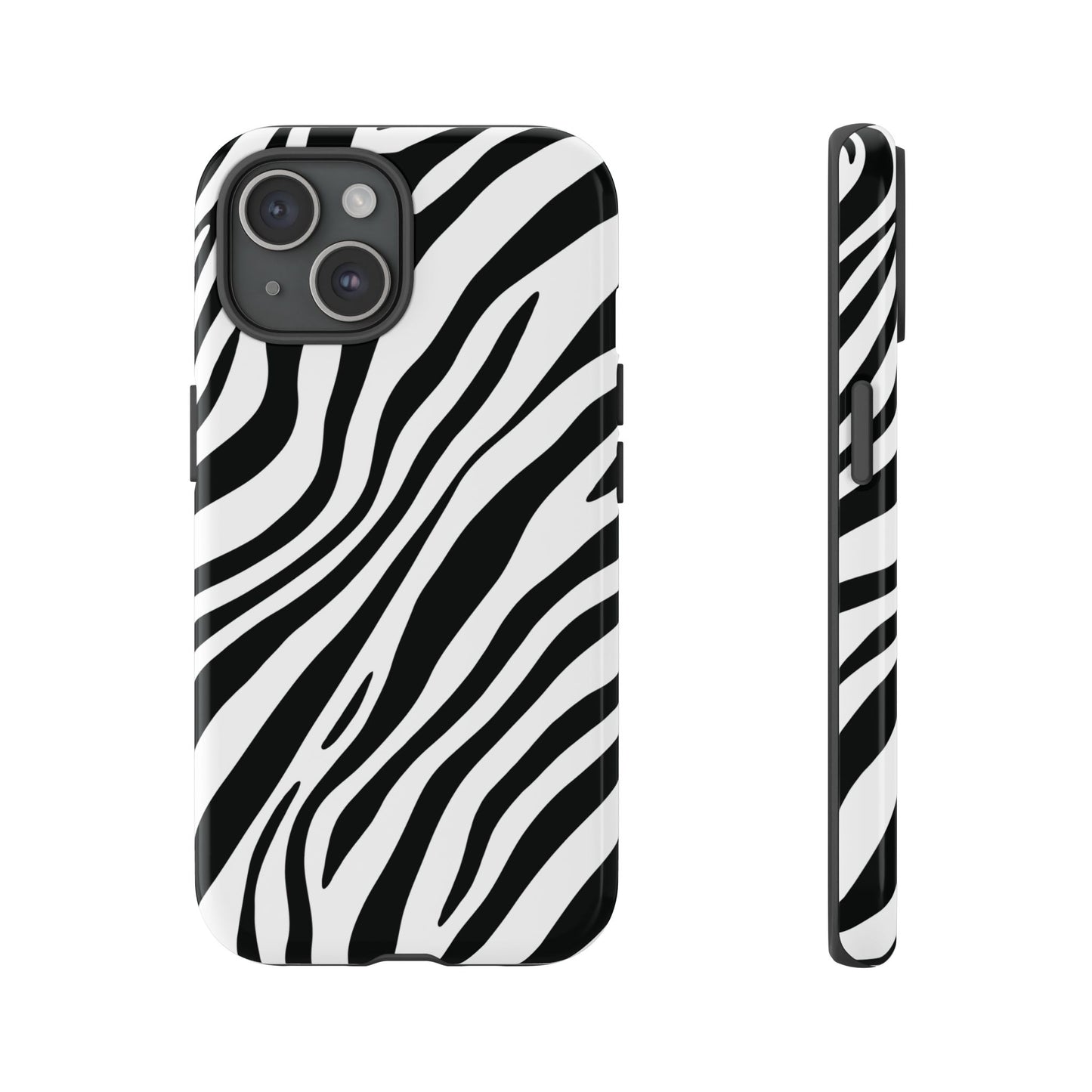 Modern Monochrome Zebra Print Phone Case