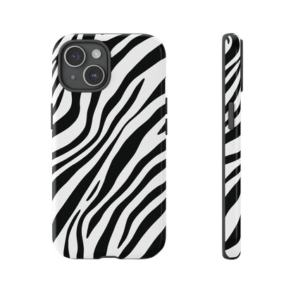 Modern Monochrome Zebra Print Phone Case