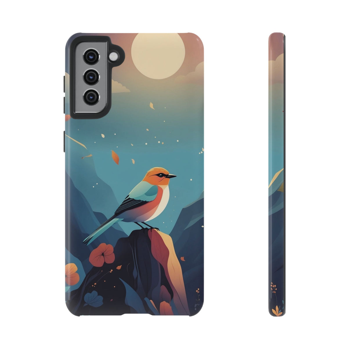 Stylised Bird Design Phone Case - Multicolor Phone Case - Samsung Galaxy S21 Plus / Glossy
