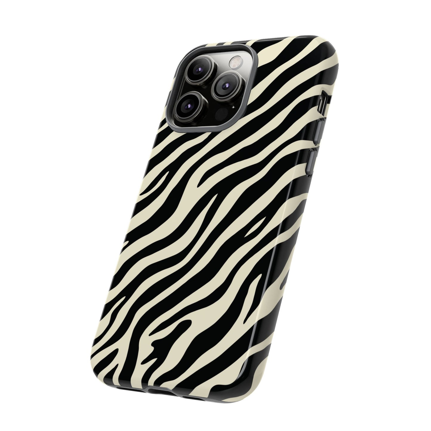 Chic Ivory Zebra Print Phone Case