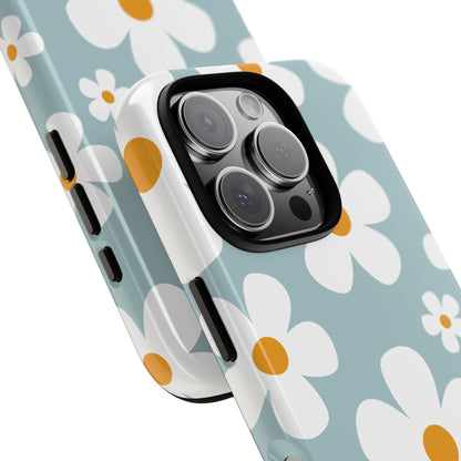 Cute Blue Daisy Pattern Phone Case - Blue Phone Case