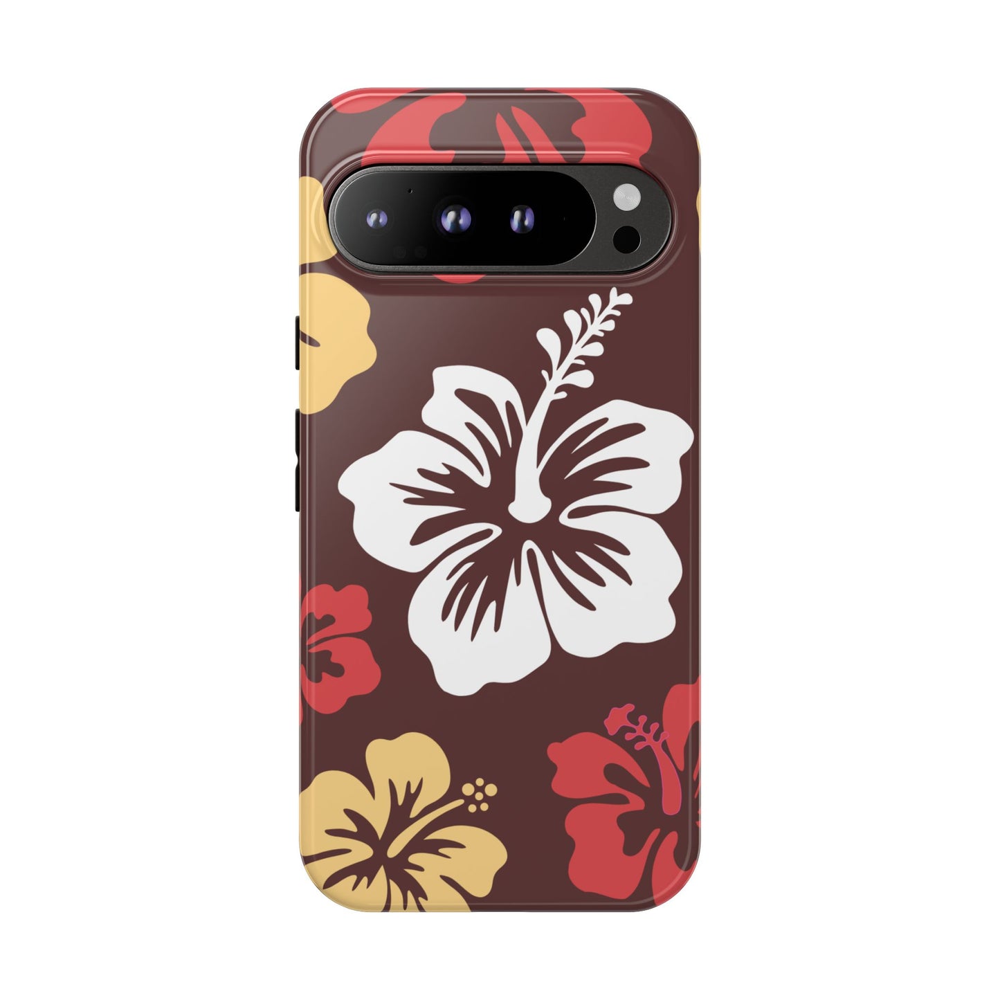 Google Pixel 9 Pro XL / Glossy Phone Case - ’Hibiscus Retro Pattern #2’ Phone Case
