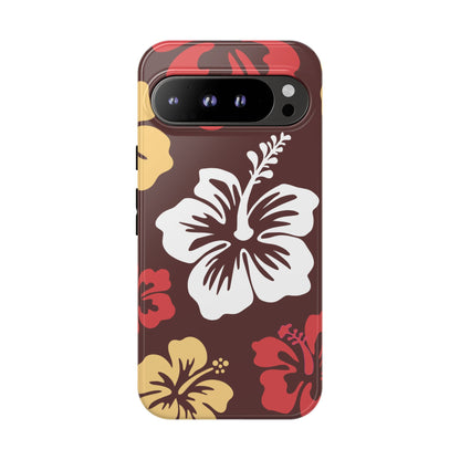 Google Pixel 9 Pro XL / Glossy Phone Case - ’Hibiscus Retro Pattern #2’ Phone Case