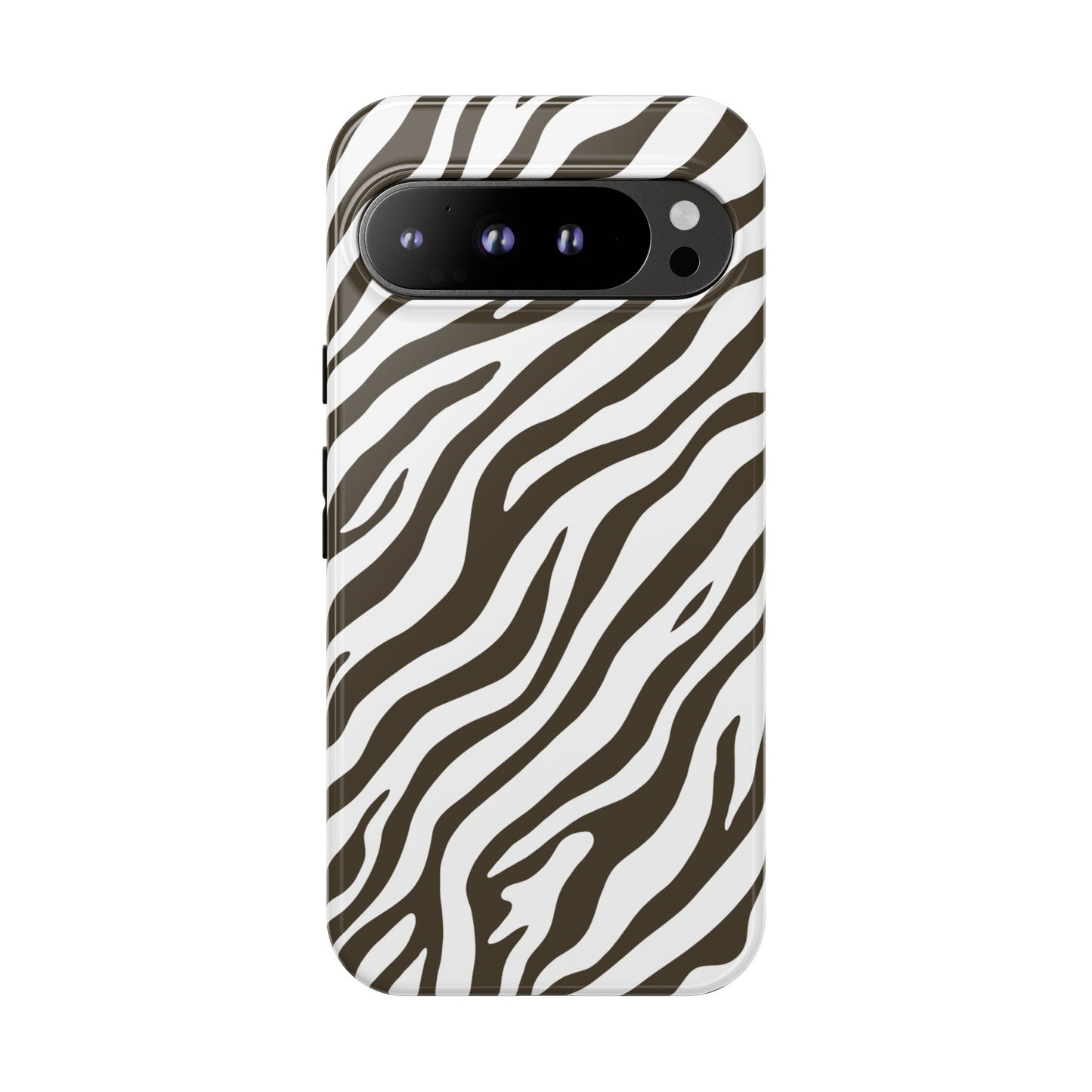 Stylish Mocha Zebra Print Phone Case