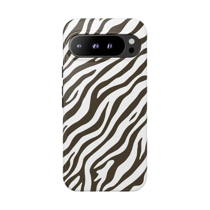 Stylish Mocha Zebra Print Phone Case