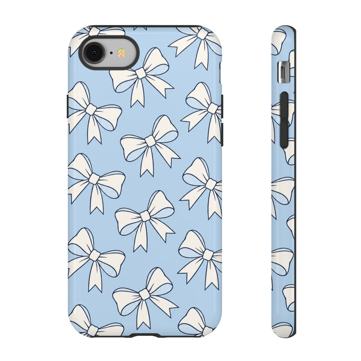 Chic Powder Blue Bow Pattern Phone Case