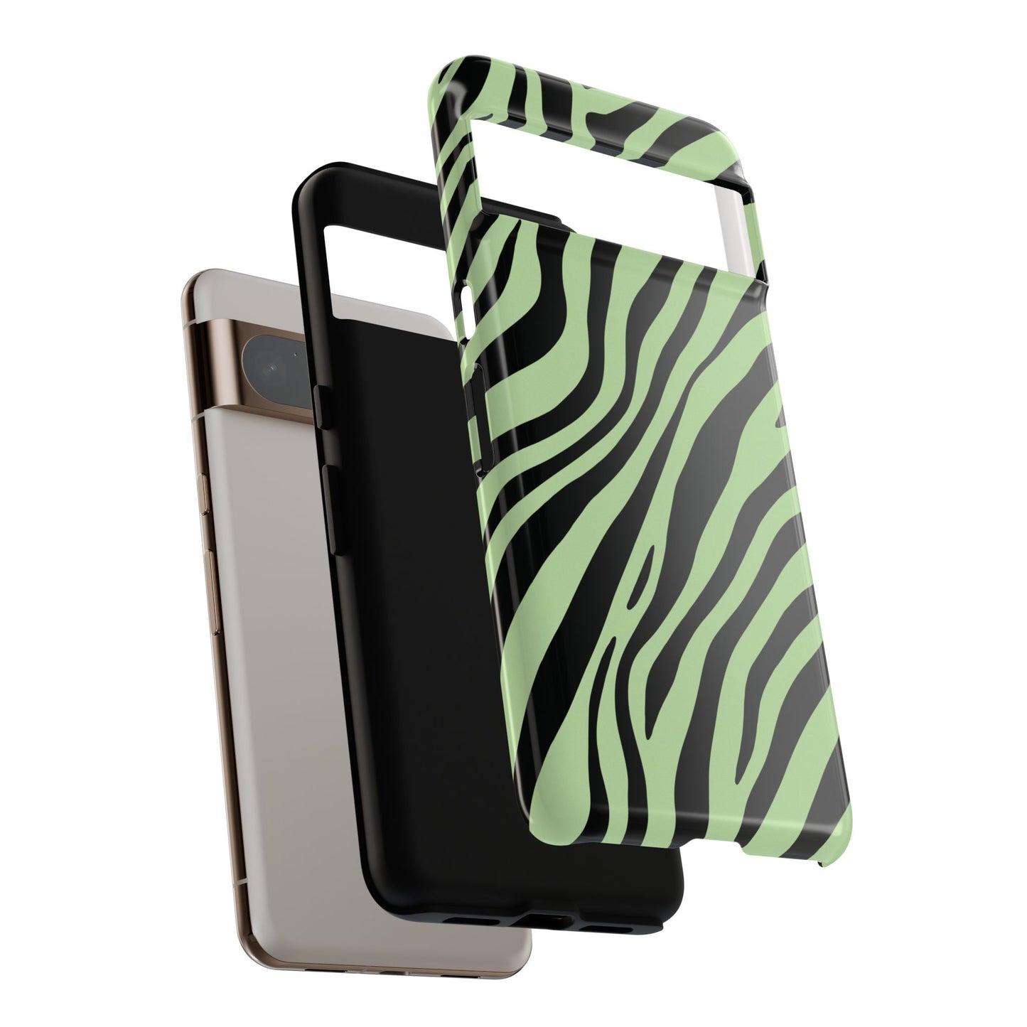 Modern Mint Zebra Print Phone Case