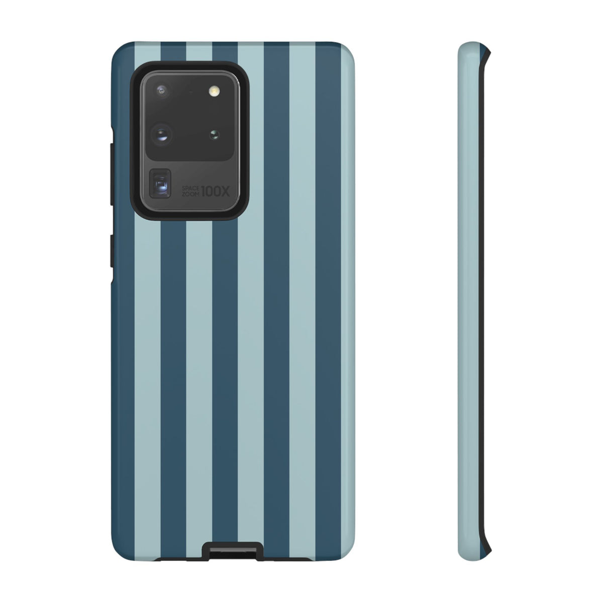Blue Stripe Pattern Phone Case - Blue Phone Case - Samsung Galaxy S20 Ultra / Glossy