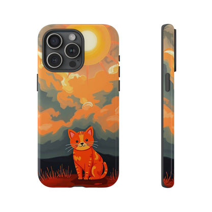 Acrylic Painting Style Cat Design Phone Case