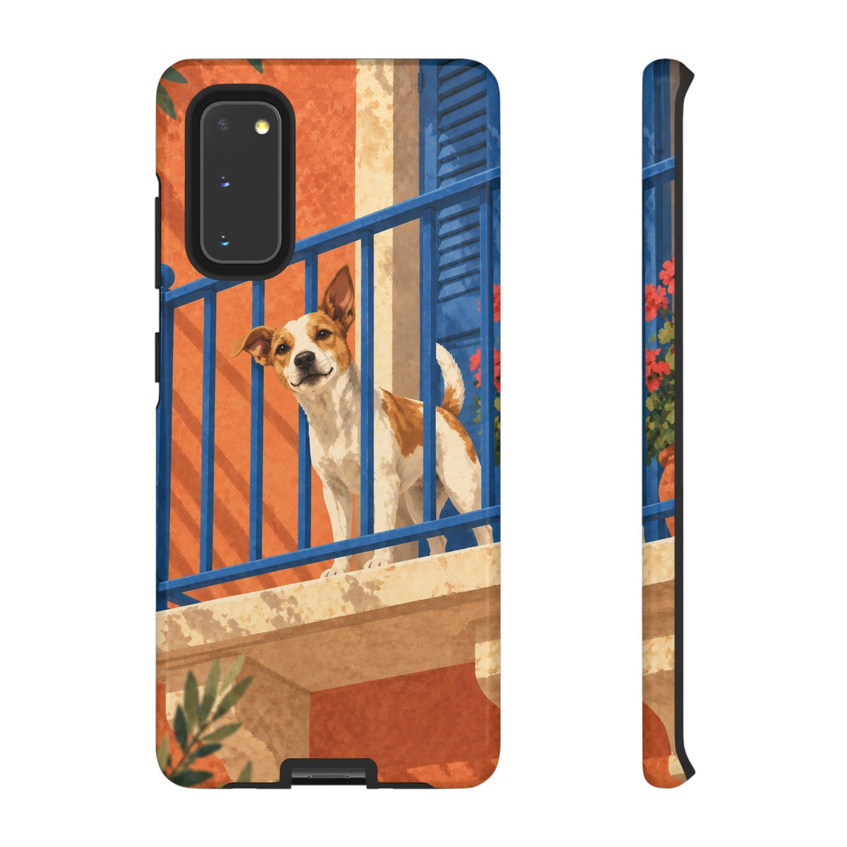 Jack Russell Terrier Balcony Busybody Phone Case - Multicolor Phone Case - Samsung Galaxy S20 / Glossy