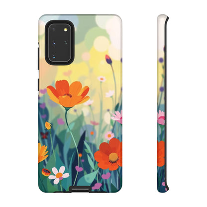Samsung Galaxy S20+ / Glossy Phone Case - Pop Art Style Wildflower Design Phone Case
