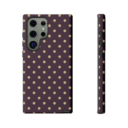 Purple with Yellow Dot Pattern Phone Case